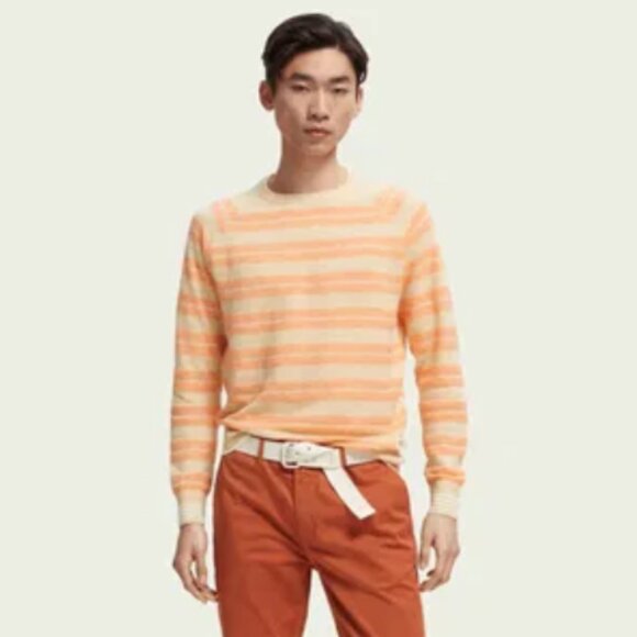 SCOTCH & SODA Structured Linen-Blend Crewneck | Mens/Unisex - Picture 3 of 8